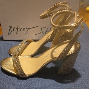 Betsey Johnson Glittering Gold Heels